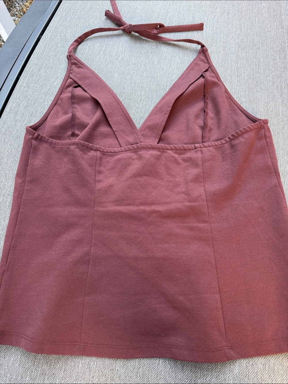 Anthropologie Raisin Brown Button-Front Halter Vest - Picture 5 of 5